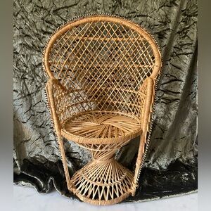 Butterfly chair miniature Boho stands about 15inches tall excellent condition